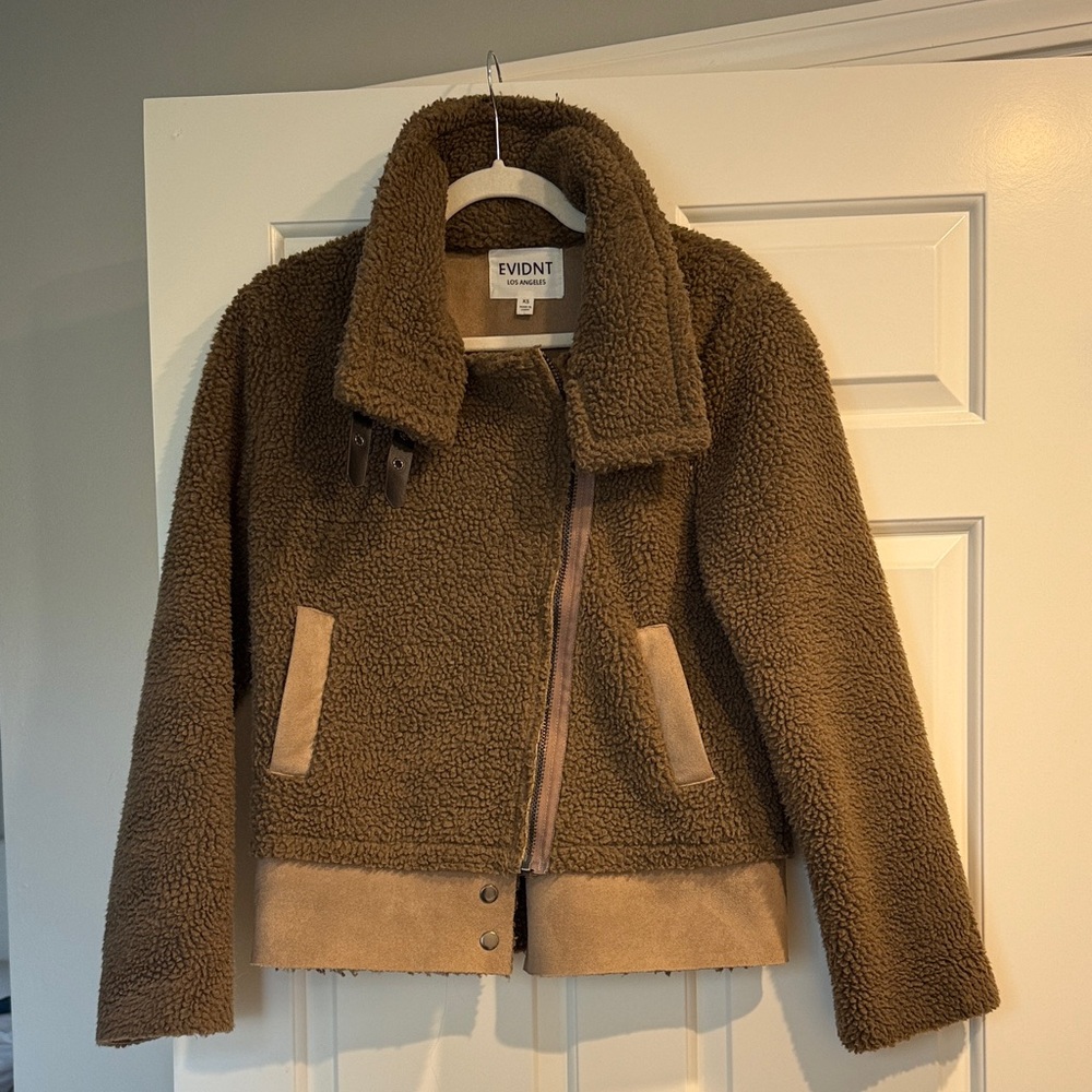 Evidnt Women's Brown Sherpa Jacket